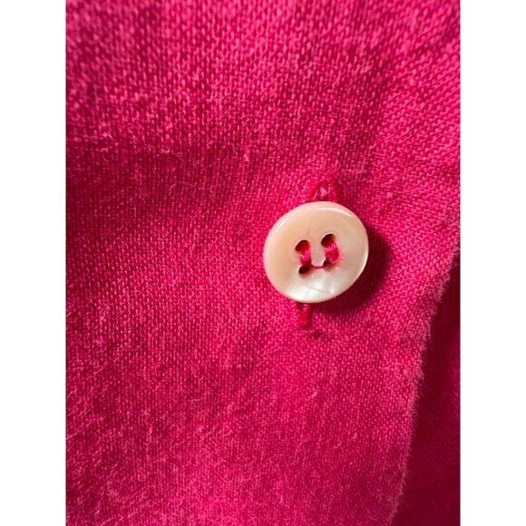 Vintage Accento By Marzotto Pink Button-Up Womens Blouse Made In Italy Long Slee - Picture 14 of 16